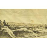 Withdrawn prior to auction. Bone (20thC). War trenches, pastel, signed, 27cm x 43cm.