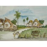 J.B. Vincent (20thC). Bachang Malacca, watercolour - pair, signed, titled and dated (19)83, 37cm x