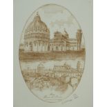 Viviano Viviani (1923-2007). Pisa Piazza del Duomo, artist signed etching 109/220. and presentation