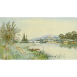 A. Ham (19thC). View of Pangbourne on Thames, watercolour, signed, inscribed and dated 1872 verso, 2