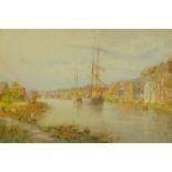 Wilfred Williams Ball (1853-1917). On the Ouse, watercolour, signed, titled and dated 1873, 17.5cm x