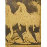 Christopher Richard Wynne Nevinson (1889-1946). Broadway Girls, artist signed etching, 14.5cm x 10.5