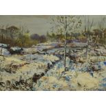 Craddock (20thC). Winter landscape, oil, signed, 40cm x 55cm.