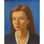 •Andrew Fitzpatrick (b.1966). Portrait of Alina, oil on canvas, signed, 28.5cm x 23.5cm. Provenance: