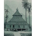 Ilse Noor (b.1941). Masjid Kg Laut-Kelantan, artist signed, titled, dated (19)86, etching 187/300, 2