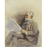 Rachel Mary Harriet Kinnear (1848-1925). Lord Monson, watercolour, initialled and dated 1908, 28.5cm