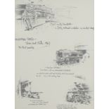 David Shepherd (1931-2017). Guildford Steam House Study, 42cm x 29cm.