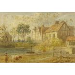 H. Allingham (19thC). River scene, watercolour, signed, 13cm x 20cm.