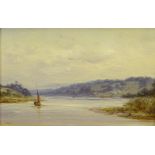 Charles Fisher (19thC/20thC). On the Thames above Saltash, oil on canvas, signed and titled verso, 1