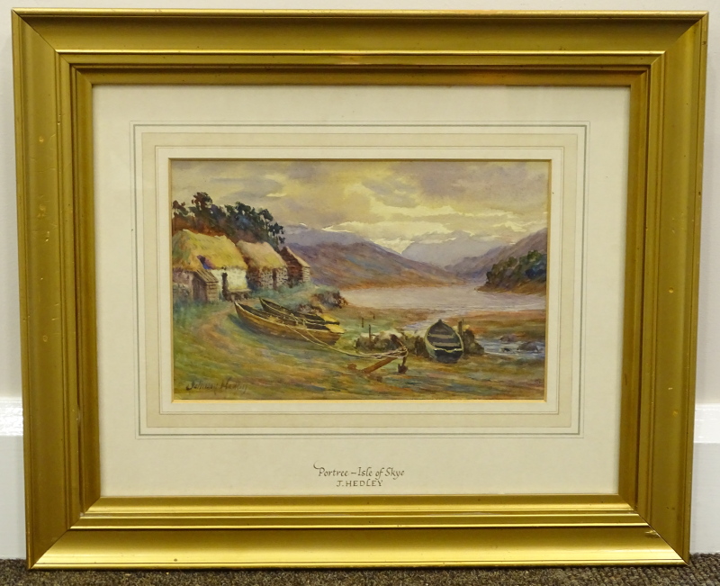 Johnson Hedley (1848-1914). Portlec, Isle of Skye, watercolour, signed and titled verso, 17cm x 26.5 - Image 2 of 4