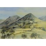 20thC British School. Derwent Fells Cumbria, watercolour, indistinctly signed and titled, 24.5cm x