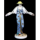 A Russian State porcelain factory figure by S S Pimenov of Vodonoski, shape 1922, polychrome