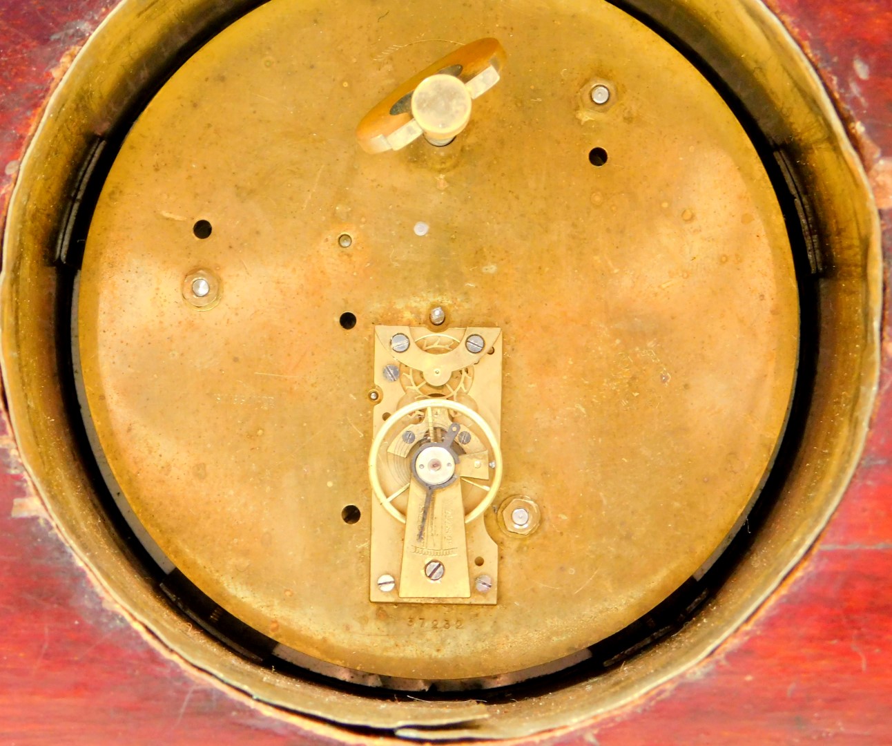 An Edwardian mahogany and inlaid mantel clock, circular dial bearing Roman numerals, clockwork - Image 4 of 4