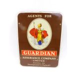 A Guardian enamel sign, Agents for Guardian Insurance Limited Established 1861 (incorporated in