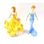 A Royal Doulton figure modelled as Diana Princess of Wales HN5061, together with a Pretty Ladies
