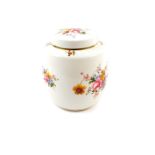 A Royal Crown Derby porcelain ginger jar and cover, decorated in the Derby Posies pattern, printed