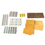 Philately. QEII commemorative mint blocks, some traffic light part sheets, including The Battle of