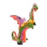 A Lorna Bailey pottery figure of a dragon, limited edition 11/100, printed and painted marks, 27.5cm