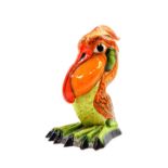 A Lorna Bailey pottery figure modelled as Wally The Wader, limited edition 51/75, printed and