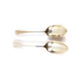 A George III silver dessert spoon, George Gray, London 1806., and a Victorian silver tablespoon,