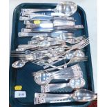 Community plate flatware decorated in the Coronation pattern, together with further flatware. (1