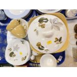 A Midwinter pottery part dinner service, decorated with acorns and cob nuts, autumn leaves, etc.,
