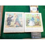 S W Kemp coloured cartoon engravings, coaster mounted. (12)