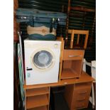 Household effects, to include a desk, tumble dryer, two tables, etc. (9)