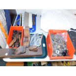 Moulding planes, measuring instruments and precision tools. (2 trays)