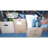 Kitchenalia, including stainless steel saucepans, etc. (6 boxes)