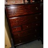 A Stag Minstrel chest of two over three over two drawers, 113cm high, 82cm wide, 47cm deep.