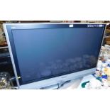 A Panasonic 42" colour television, Model TH-42PX60B, no remote.