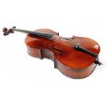 A 20thC Rosetti Stradivarius model cello, with one piece back, 103cm high.