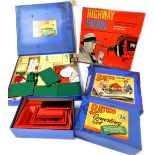 Vintage games and building sets, a boxed Highway Patrol competitive game by Broderick-Crawford, the