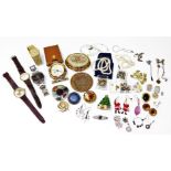 Various costume jewellery and effects, a Swiss Empire seventeen jewel gentleman's wristwatch, with t