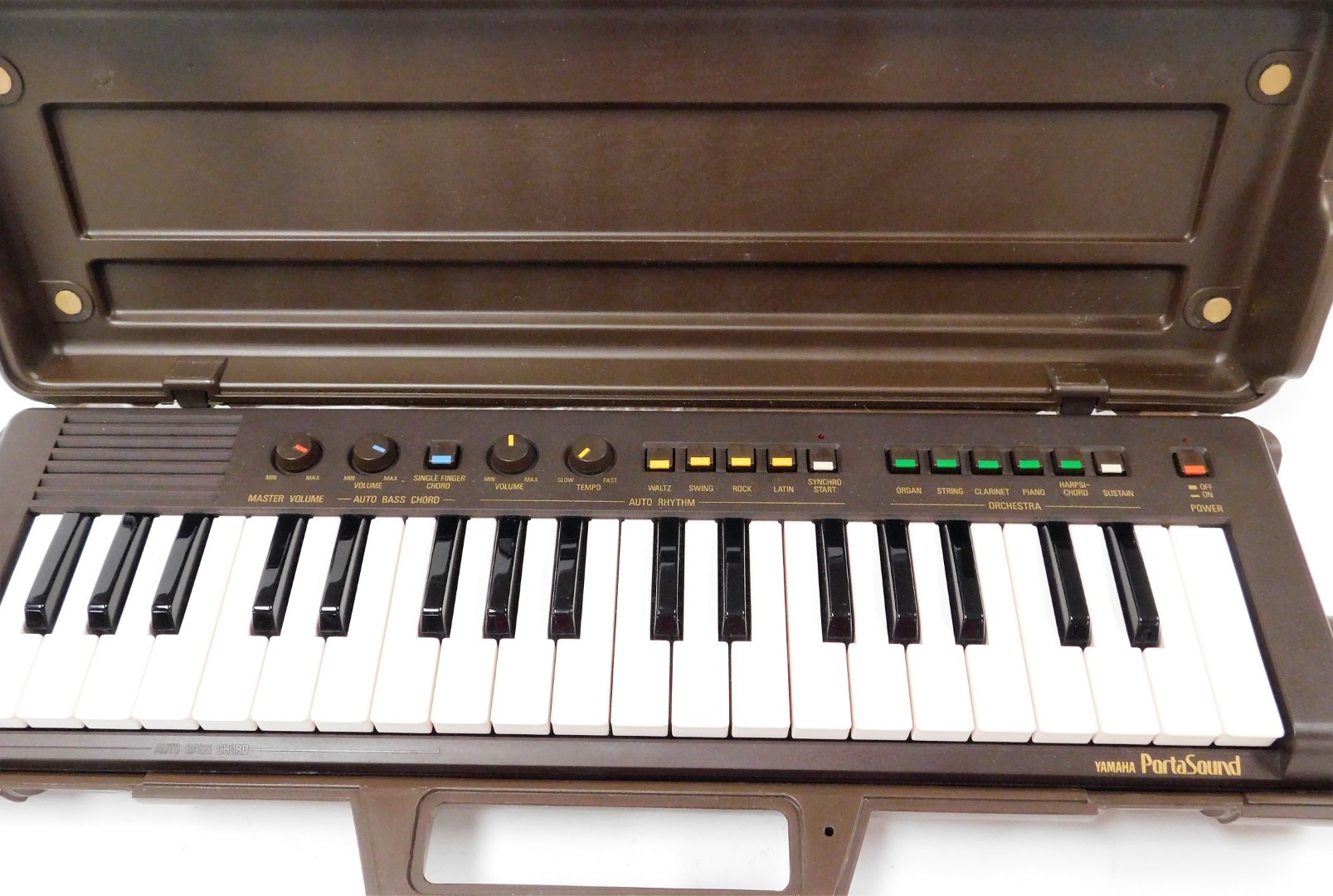 A Yamaha Portasound miniature keyboard, in fitted case, 51cm wide. - Image 2 of 3