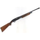 A Mossberg 12 bore single barrel pump action shotgun, Ser. No. H520216 NB. A valid FIREARM certifica