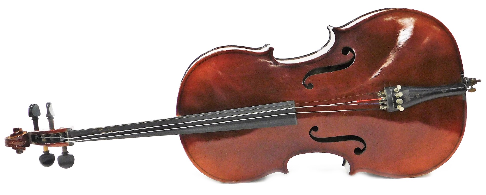 A 20thC Rosetti Stradivarius model cello, with one piece back, 103cm high. - Image 2 of 8