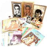 Various Elvis Presley related items, books paperback, Leonardo collection mug 11cm high, other relat