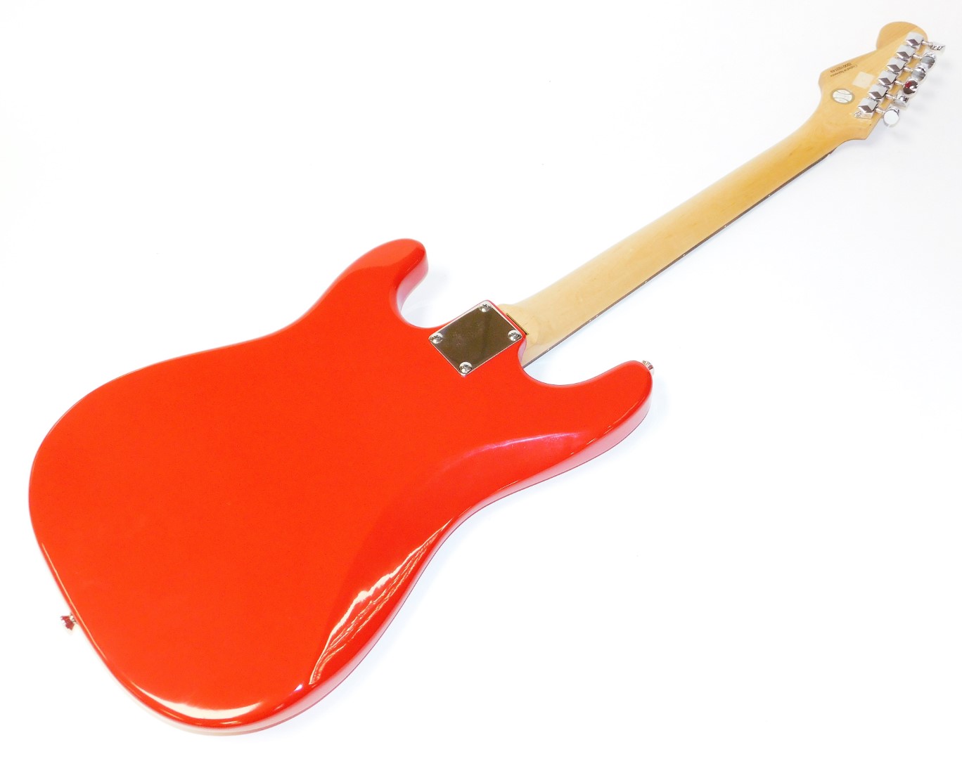 A Squier Fender Bullet six string electric guitar, in red and white colourway, 101cm wide, in associ - Image 4 of 6