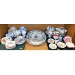 Various transfer printed wares, part dinner services, Delph Stoke pottery part dinner service, to in