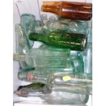 Various glass bottles, advertising bottles etc., to include Lipton London and Ceylon, brown glass Gu