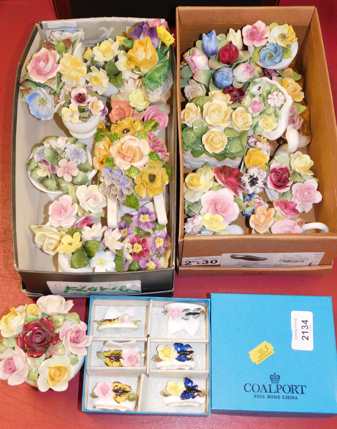 Various posies, Anysley, Coalport, etc., other floral posies, etc. (a quantity)