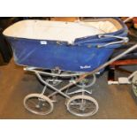 A Tansad pram, 72cm high, 43cm wide, 112cm deep.