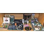 Bygones, collectables and effects, die-cast vehicles, King Edward cigar box, various 19thC tiles, Hs
