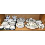 A Grindley Green Gables pattern part dinner service, to include lidded tureens, oval serving plates,