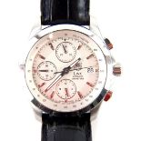 A Tag Heuer gent's chronograph wristwatch, Link automatic, in polished stainless steel casing,