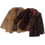 A half length French rabbit fur coat, and another.