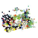 Various marbles, to include small size, yellow example 1cm diameter, various others etc. (a