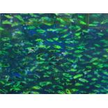 *•Ian Jones (British). Fishes, 1992, monoprint, 80cm x 108cm. Provenance: Louise Pickering Fine